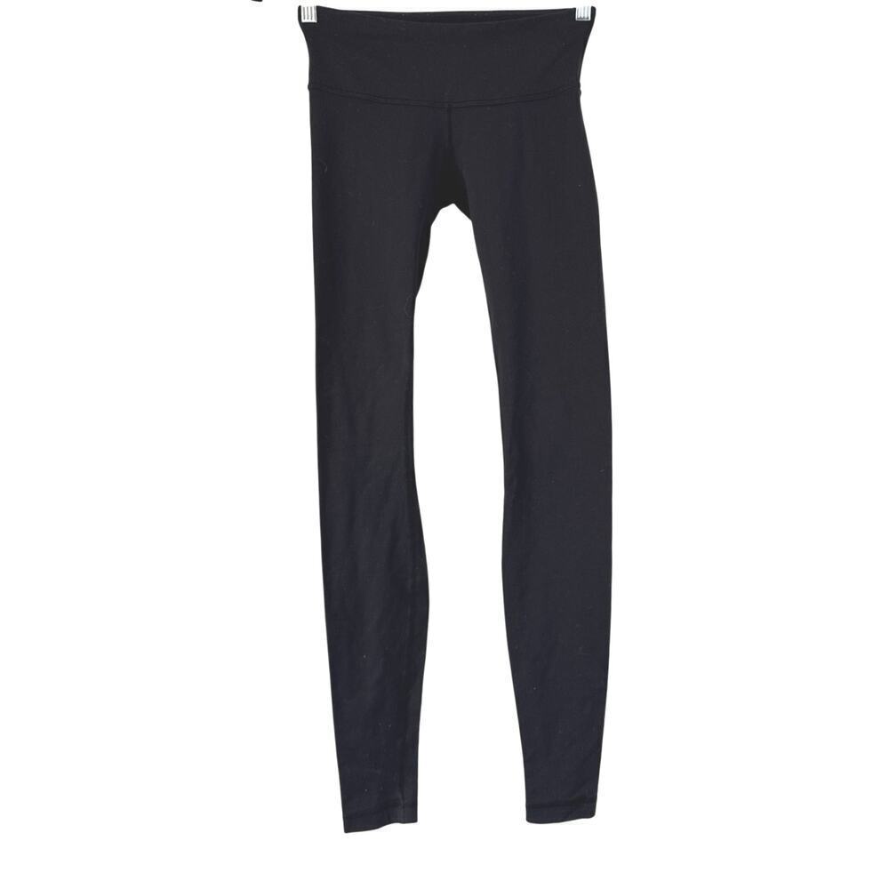 Lululemon Black Full Length Leggings Womens Size 4 Yoga Activewear